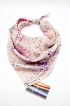 Load image into Gallery viewer, Botanically Dyed Silk Bandana - Habotai Silk
