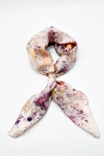 Load image into Gallery viewer, Botanically Dyed Silk Bandana - Habotai Silk