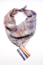Load image into Gallery viewer, Botanically Dyed Silk Bandana - Habotai Silk