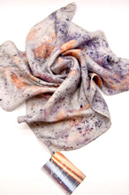 Load image into Gallery viewer, Botanically Dyed Silk Bandana - Habotai Silk