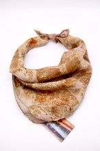 Load image into Gallery viewer, Botanically Dyed Silk Bandana - Habotai Silk