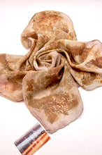 Load image into Gallery viewer, Botanically Dyed Silk Bandana - Habotai Silk