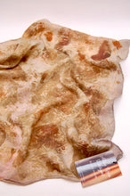 Load image into Gallery viewer, Botanically Dyed Silk Bandana - Habotai Silk