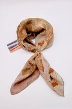 Load image into Gallery viewer, Botanically Dyed Silk Bandana - Habotai Silk