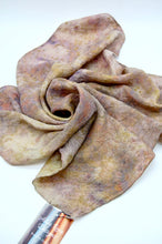 Load image into Gallery viewer, Botanically Dyed Silk Bandana - Habotai Silk