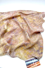 Load image into Gallery viewer, Botanically Dyed Silk Bandana - Habotai Silk