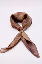 Load image into Gallery viewer, Botanically Dyed Silk Bandana - Habotai Silk