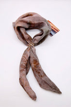 Load image into Gallery viewer, Botanically Dyed Silk Bandana - Habotai Silk