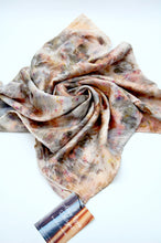 Load image into Gallery viewer, Botanically Dyed Silk Bandana - Charmeuse Silk