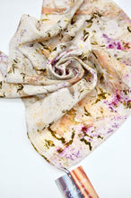 Load image into Gallery viewer, Botanically Dyed Silk Bandana - Habotai Silk