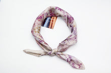 Load image into Gallery viewer, Botanically Dyed Silk Bandana - Habotai Silk