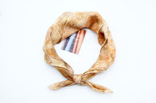 Load image into Gallery viewer, Botanically Dyed Silk Bandana - Habotai Silk
