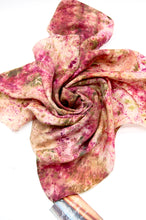Load image into Gallery viewer, Botanically Dyed Silk Bandana - Habotai Silk