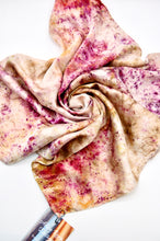 Load image into Gallery viewer, Botanically Dyed Silk Bandana - Charmeuse Silk