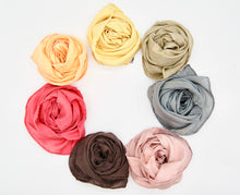 Load image into Gallery viewer, Botanically Dyed Silk Bandana - Habotai Silk