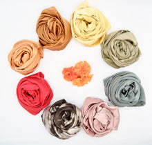 Load image into Gallery viewer, Botanically Dyed Silk Solid Bandana - Charmeuse Silk
