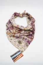 Load image into Gallery viewer, Botanically Dyed Silk Bandana - Raw Silk