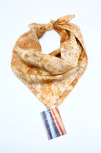 Load image into Gallery viewer, Botanically Dyed Silk Bandana - Habotai Silk