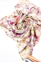 Load image into Gallery viewer, Botanically Dyed Silk Bandana - Raw Silk