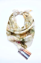 Load image into Gallery viewer, Botanically Dyed Silk Bandana  - Habotai Silk
