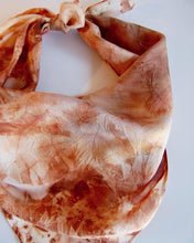 Load image into Gallery viewer, Botanically Dyed Silk Bandana - Habotai Silk