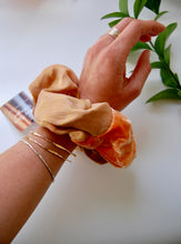 Load image into Gallery viewer, Botanically Dyed Patchwork Silk Scrunchies