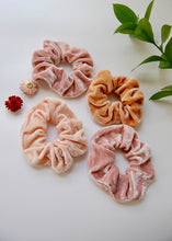Load image into Gallery viewer, Botanically Dyed Silk Velvet Scrunchies