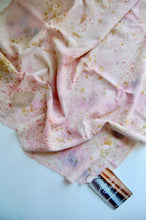 Load image into Gallery viewer, Botanically Dyed Silk Bandana - Raw Silk