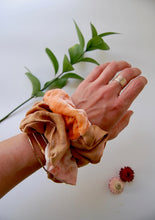 Load image into Gallery viewer, Botanically Dyed Patchwork Silk Scrunchies