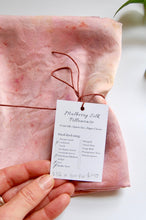 Load image into Gallery viewer, Botanically Dyed Mulberry Silk Pillowcase