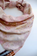 Load image into Gallery viewer, Botanically Dyed Silk Bandana - Raw Silk