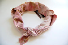 Load image into Gallery viewer, Botanically Dyed Silk Bandana - Raw Silk