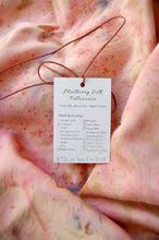 Load image into Gallery viewer, Botanically Dyed Mulberry Silk Pillowcase