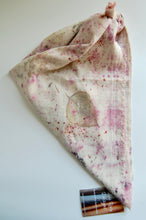 Load image into Gallery viewer, Botanically Dyed Silk Bandana - Raw Silk