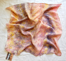 Load image into Gallery viewer, Botanically Dyed Silk Bandana - Habotai Silk