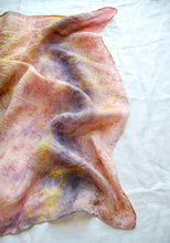 Load image into Gallery viewer, Botanically Dyed Silk Bandana - Habotai Silk