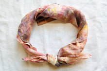 Load image into Gallery viewer, Botanically Dyed Silk Bandana - Habotai Silk