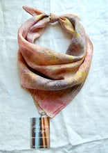 Load image into Gallery viewer, Botanically Dyed Silk Bandana - Habotai Silk