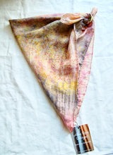 Load image into Gallery viewer, Botanically Dyed Silk Bandana - Habotai Silk