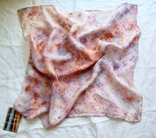 Load image into Gallery viewer, Botanically Dyed Silk Bandana - Habotai Silk