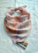 Load image into Gallery viewer, Botanically Dyed Silk Bandana - Habotai Silk
