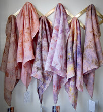 Load image into Gallery viewer, Botanically Dyed Silk Bandana - Habotai Silk