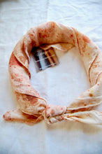 Load image into Gallery viewer, Botanically Dyed Silk Bandana - Habotai Silk