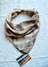 Load image into Gallery viewer, Botanically Dyed Silk Bandana - Habotai Silk