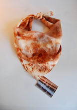 Load image into Gallery viewer, Botanically Dyed Silk Bandana - Habotai Silk