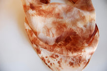 Load image into Gallery viewer, Botanically Dyed Silk Bandana - Habotai Silk