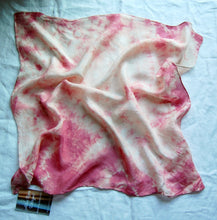 Load image into Gallery viewer, Botanically Dyed Silk Bandana - Habotai Silk