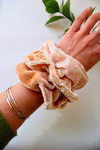 Load image into Gallery viewer, Botanically Dyed Silk Velvet Scrunchies