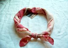 Load image into Gallery viewer, Botanically Dyed Silk Bandana - Habotai Silk