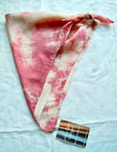 Load image into Gallery viewer, Botanically Dyed Silk Bandana - Habotai Silk